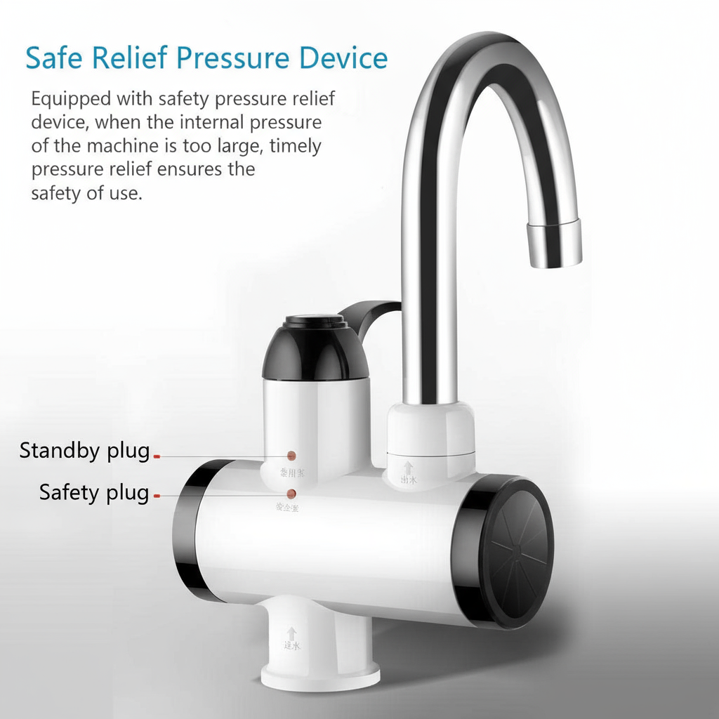 Instant Electric (3000W) Water Heater Faucet Tap Home-Kitchen