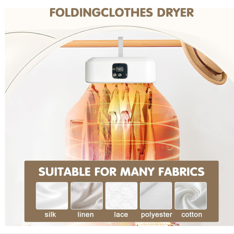 Voltegic Portable Electric Dryer Machine for Clothes-White Electric Cloth Dryer  (White
