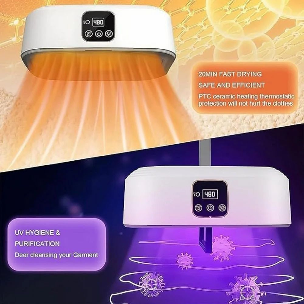 Voltegic Portable Electric Dryer Machine for Clothes-White Electric Cloth Dryer  (White