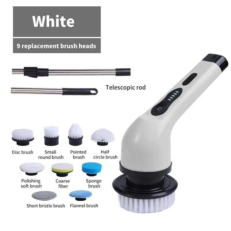 9-in-1 Electric Cleaning Brush – One Tool, Total Clean,scraper